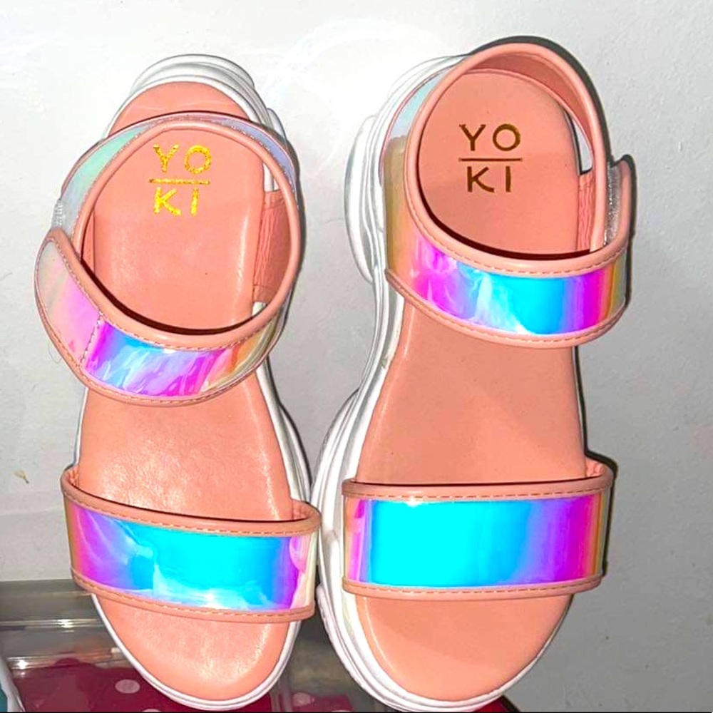 Bought Through Dollskill, Cute Never Warn Pink/Holo Platform Sandals, No Box